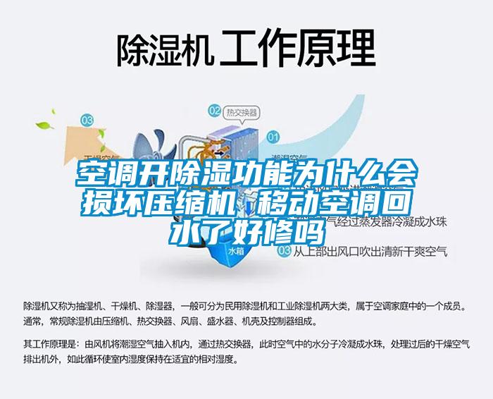 空調(diào)開除濕功能為什么會損壞壓縮機 移動空調(diào)回水了好修嗎