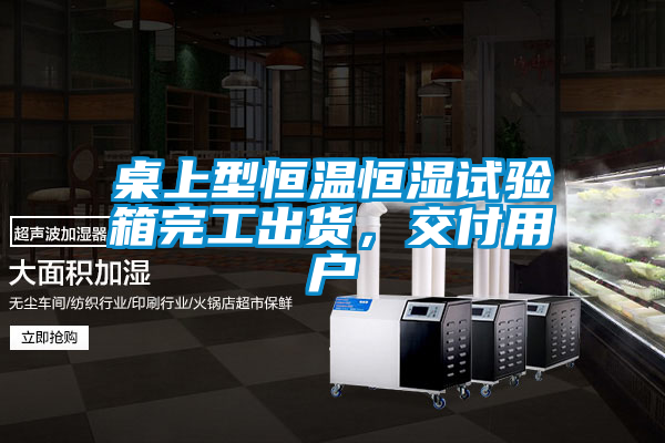 桌上型恒溫恒濕試驗箱完工出貨，交付用戶