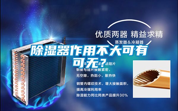 除濕器作用不大可有可無？