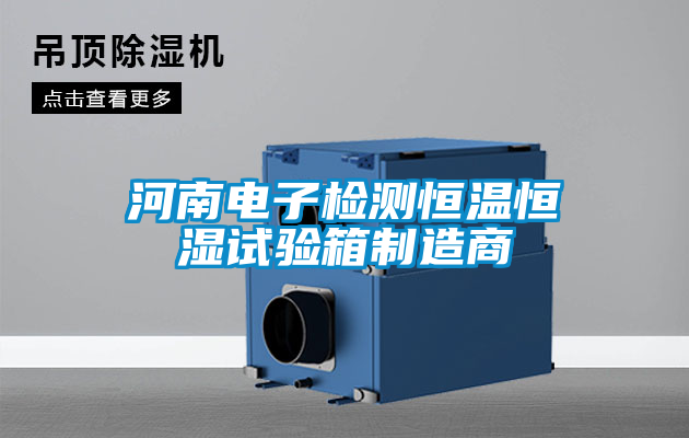 河南電子檢測恒溫恒濕試驗箱制造商