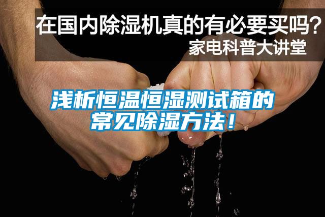 淺析恒溫恒濕測試箱的常見除濕方法！
