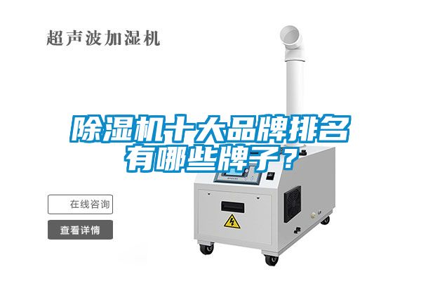 除濕機(jī)十大品牌排名有哪些牌子？