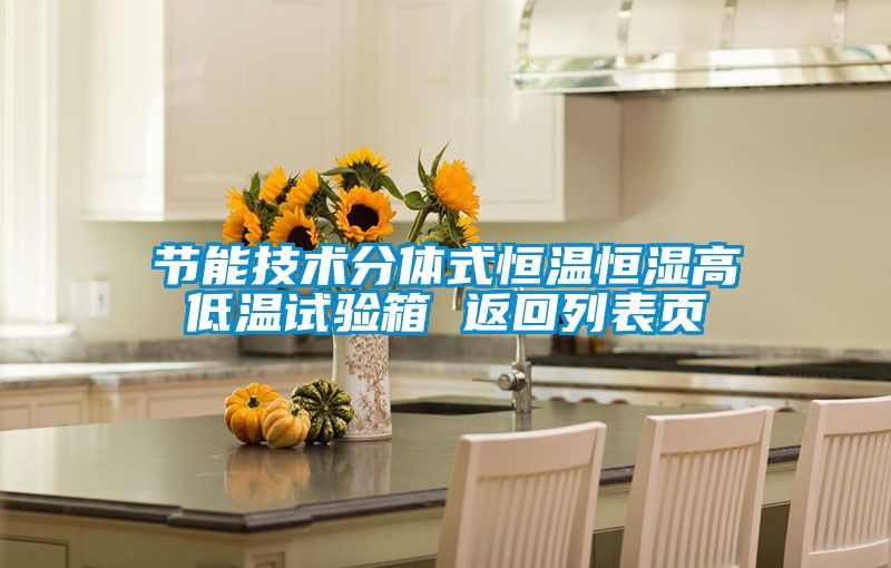 節(jié)能技術(shù)分體式恒溫恒濕高低溫試驗(yàn)箱 返回列表頁(yè)