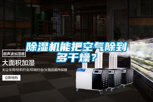 除濕機能把空氣除到多干燥？