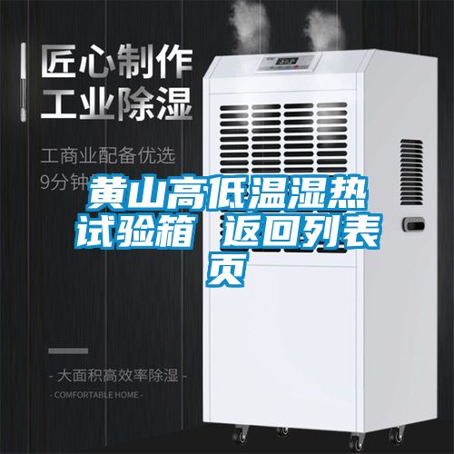 黃山高低溫濕熱試驗(yàn)箱 返回列表頁